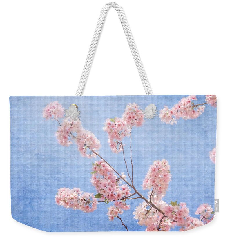 Cherry Blossom Weekender Tote Bag featuring the photograph Cherry Blossoms #2 by Kim Hojnacki