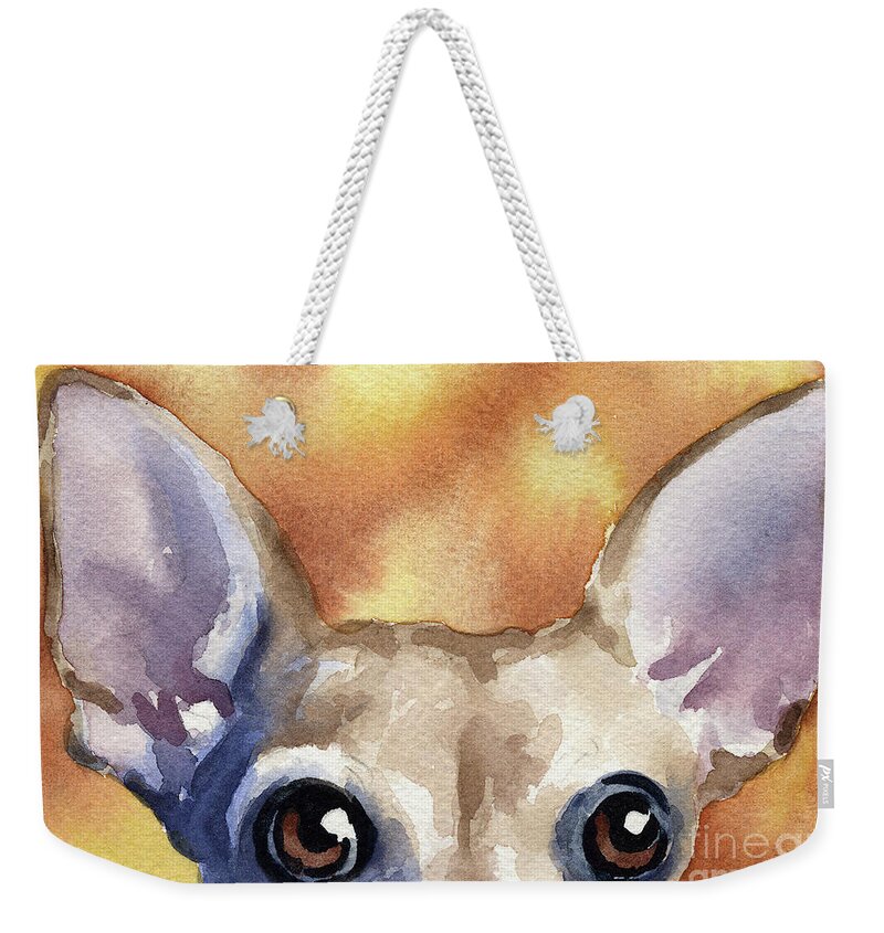 Chihuahua Weekender Tote Bag featuring the painting Chihuahua by David Rogers