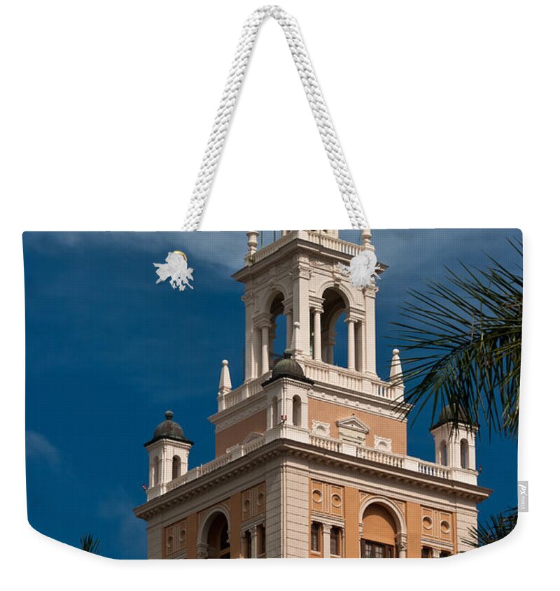 Biltmore Weekender Tote Bag featuring the photograph Coral Gables Biltmore Hotel Tower #3 by Ed Gleichman