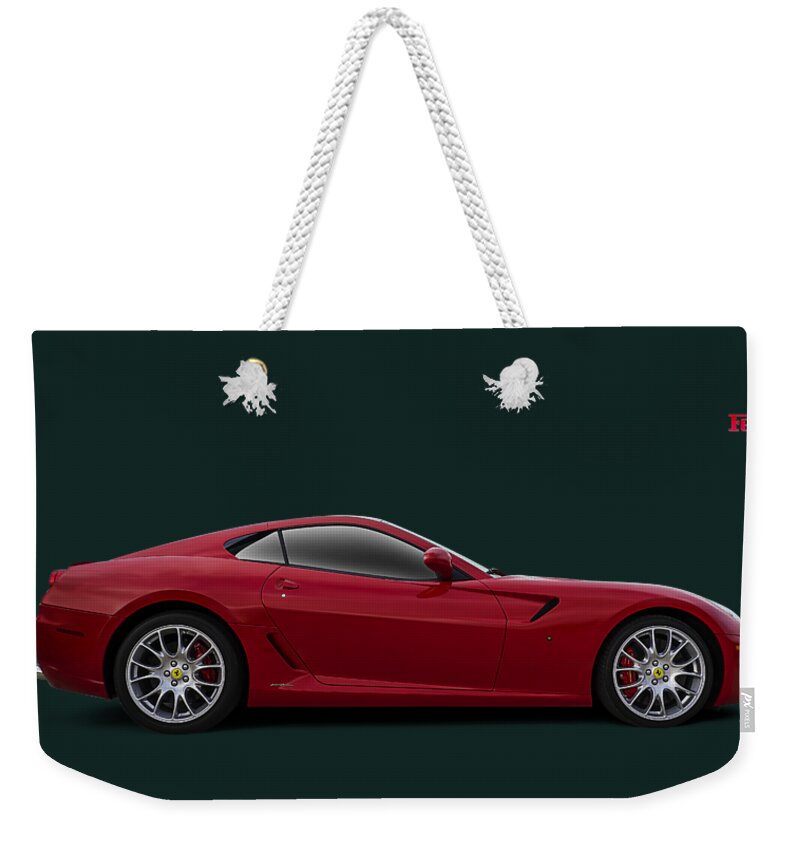 #faatoppicks Weekender Tote Bag featuring the digital art Ferrari 599 GTB by Douglas Pittman