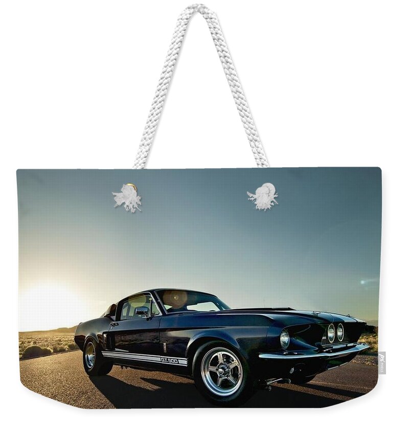 Ford Mustang Gt500 Weekender Tote Bag featuring the photograph Ford Mustang GT500 #2 by Jackie Russo