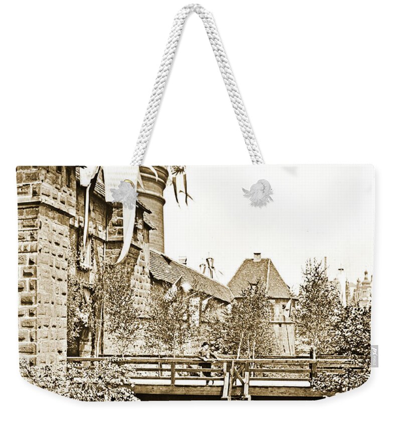 Vertical Weekender Tote Bag featuring the photograph Frauenthor Tower Nuremberg Germany 1903 #2 by A Macarthur Gurmankin