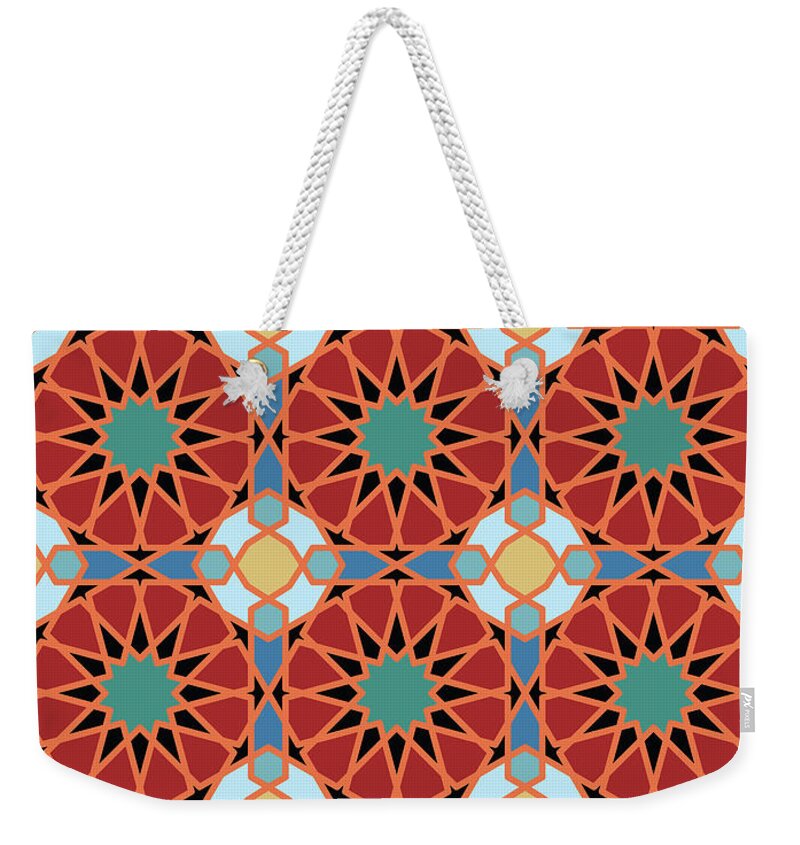 Pattern Weekender Tote Bag featuring the digital art Geometric Pattern #3 by Ariadna De Raadt