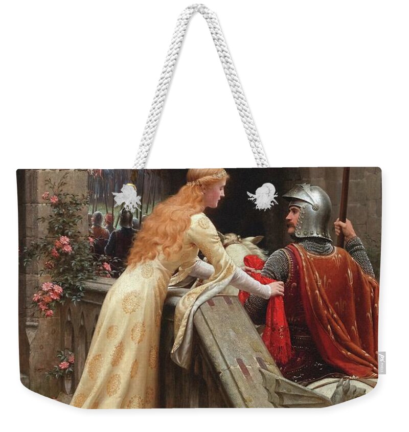 God Speed Weekender Tote Bag featuring the painting God Speed by Edmund Blair Leighton