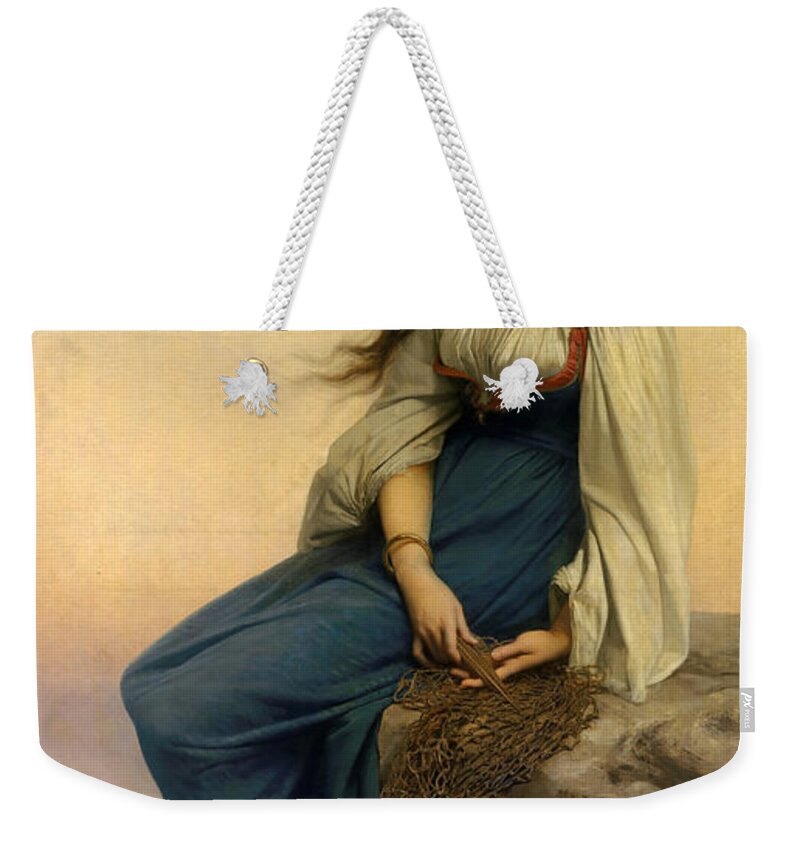 Jules Joseph Lefebvre Weekender Tote Bag featuring the painting Graziella #2 by Jules Joseph Lefebvre