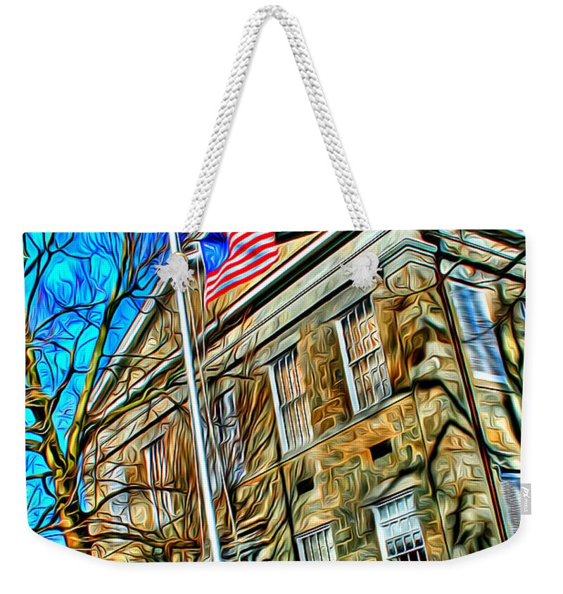 History Weekender Tote Bag featuring the digital art Howard County Courthouse #2 by Stephen Younts