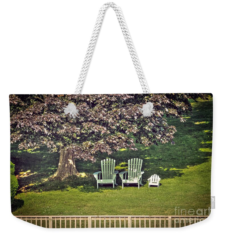 Rural Weekender Tote Bag featuring the photograph In the shade #2 by Claudia M Photography