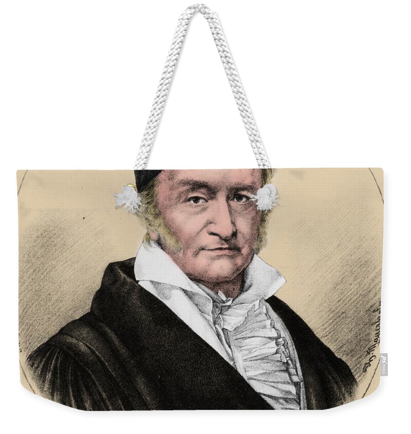 Science Weekender Tote Bag featuring the photograph Johann Carl Friedrich Gauss, German #2 by Science Source
