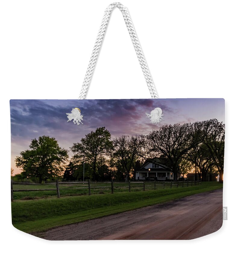 Jay Stockhaus Weekender Tote Bag featuring the photograph Kansas Sunset #2 by Jay Stockhaus
