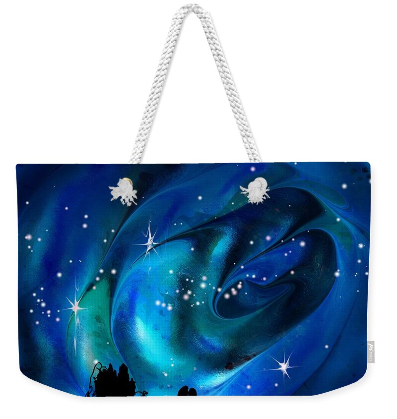 Night Weekender Tote Bag featuring the digital art Late Night Show #2 by William Russell Nowicki
