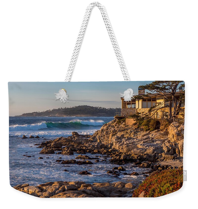 Carmel Point Weekender Tote Bag featuring the photograph Living on the Edge #2 by Derek Dean