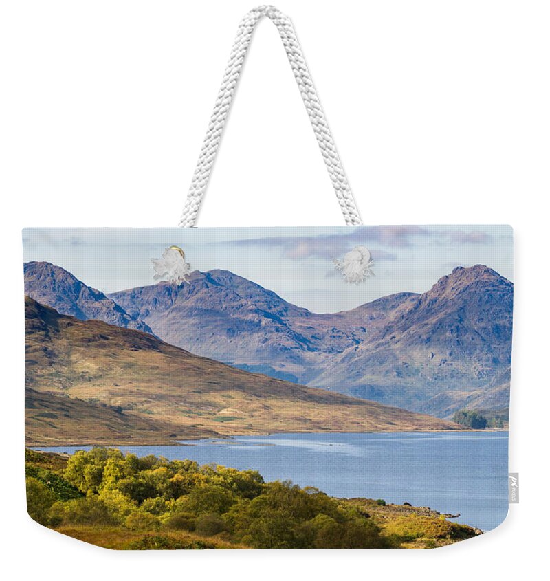 Loch Arklet Weekender Tote Bag featuring the photograph Loch Arklet and the Arrochar Alps #2 by Gary Eason