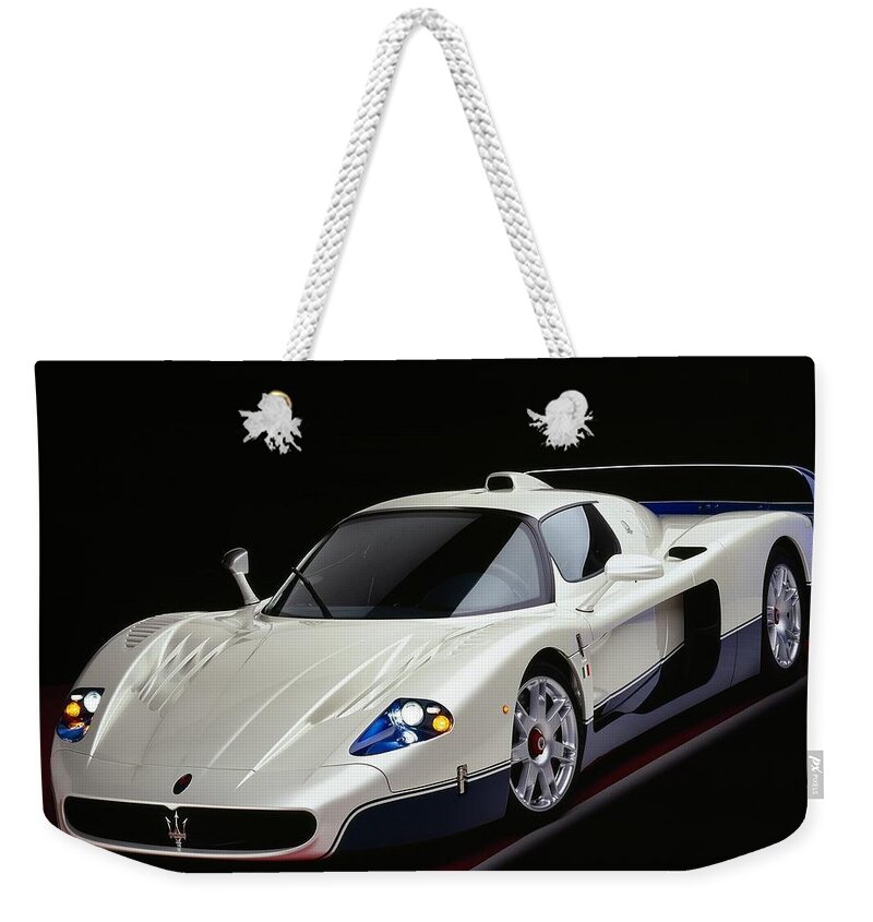 Maserati Weekender Tote Bag featuring the digital art Maserati #2 by Super Lovely