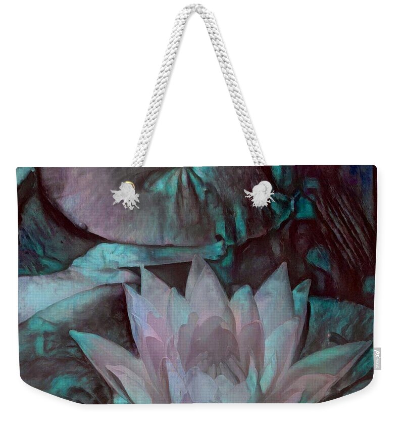 Lotus Weekender Tote Bag featuring the digital art Meditation #2 by Richard Laeton