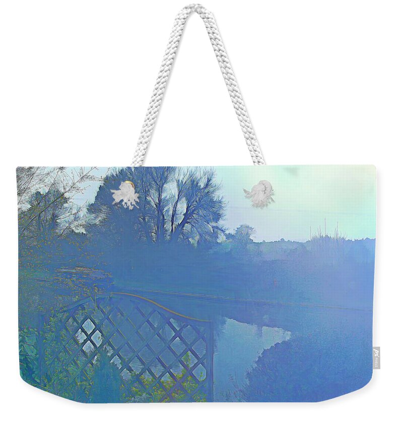 England Weekender Tote Bag featuring the photograph Morning Mist #3 by Mindy Newman