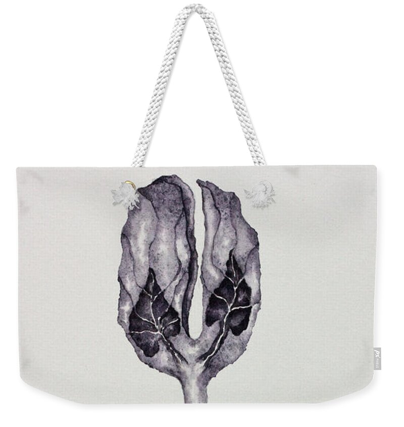 Two Of Spades Weekender Tote Bag featuring the painting 2 of Spades by Srishti Wilhelm