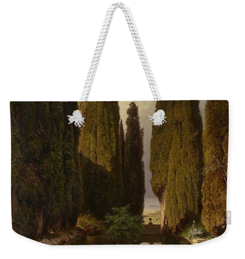 Hermann Kruger (1834-1908) Park Near Rome Weekender Tote Bag featuring the painting Park near Rome #2 by MotionAge Designs