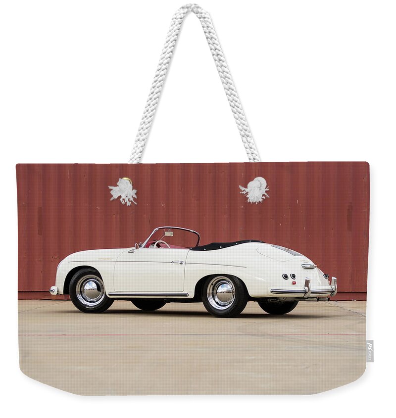 Porsche 356a Weekender Tote Bag featuring the photograph Porsche 356A by Jackie Russo