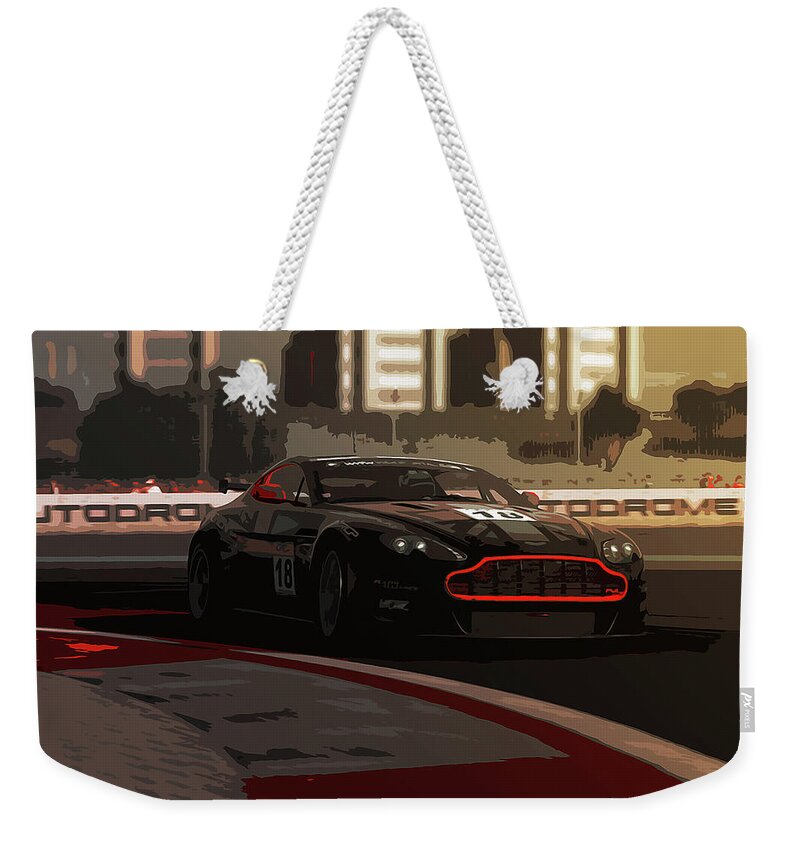Aston Weekender Tote Bag featuring the painting Power and Motors #2 by AM FineArtPrints