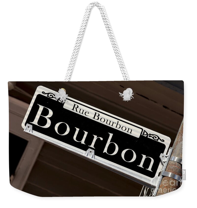 New Orleans Weekender Tote Bag featuring the photograph Rue Bourbon Street - New Orleans #2 by Anthony Totah