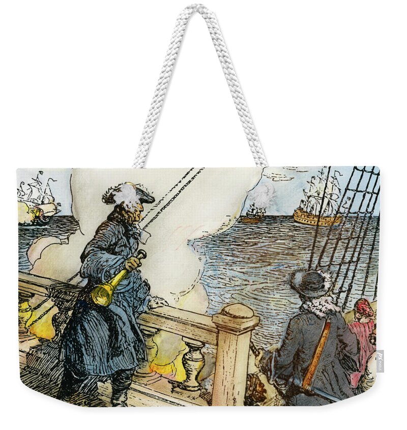 1697 Weekender Tote Bag featuring the drawing Sieur D'iberville, 1661-1706 #2 by Granger