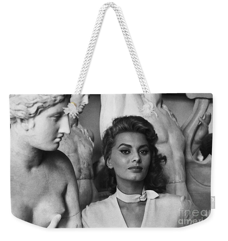 Portrait Weekender Tote Bag featuring the photograph Sophia Loren #2 by George Daniell