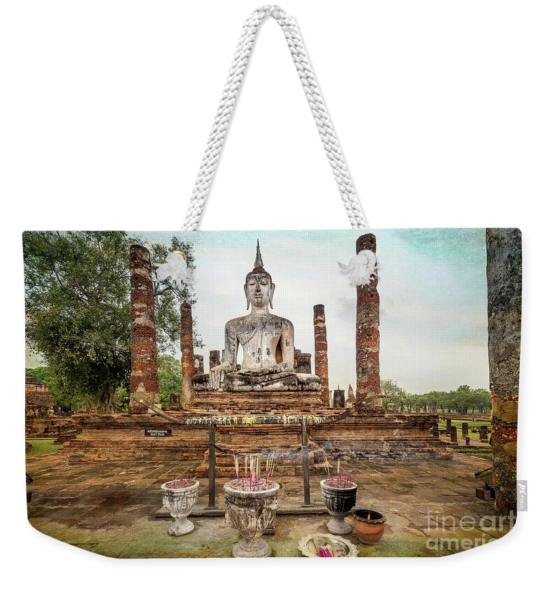 Sukhothai Weekender Tote Bag featuring the photograph Sukhothai Buddha #2 by Adrian Evans