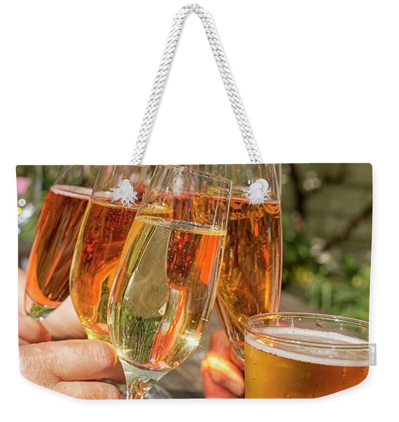Alcohol Weekender Tote Bag featuring the photograph Summer celebration by Patricia Hofmeester