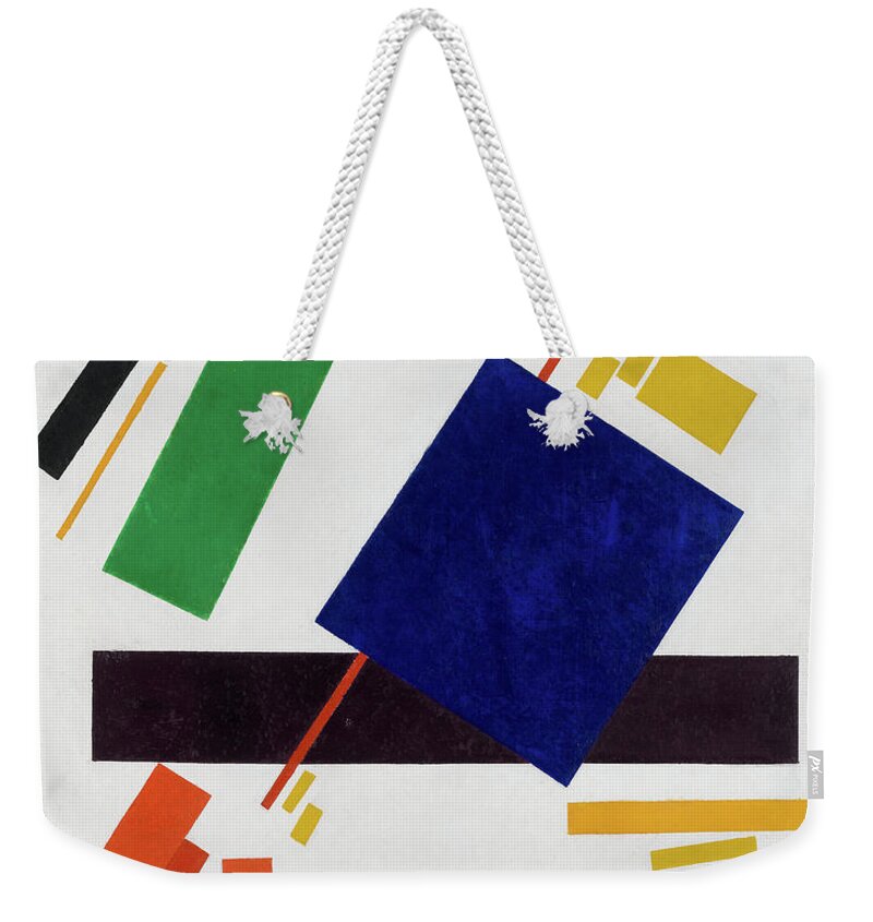 Geometry Weekender Tote Bag featuring the painting Suprematist Composition #2 by Kazimir Malevich