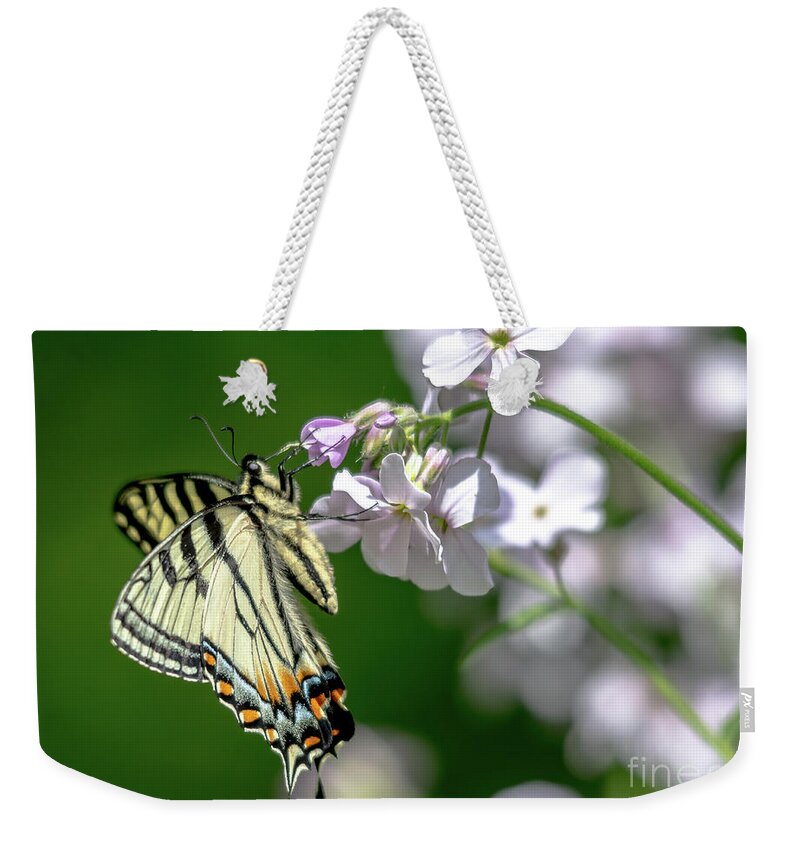 Cheryl Baxter Photography Weekender Tote Bag featuring the photograph Swallowtail Butterfly #2 by Cheryl Baxter