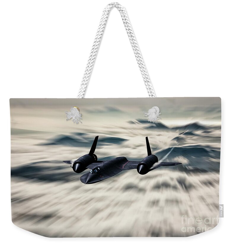 Sr-71 Weekender Tote Bag featuring the digital art The Blackbird by Airpower Art