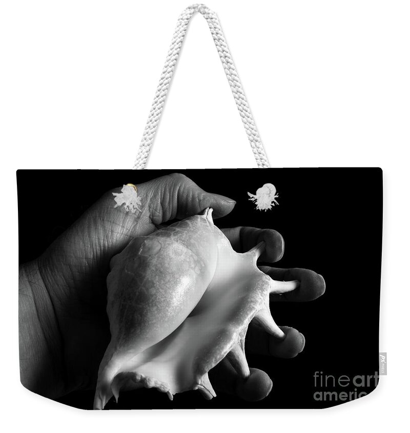 Shell Weekender Tote Bag featuring the photograph Touch Series - shells #2 by Nicholas Burningham