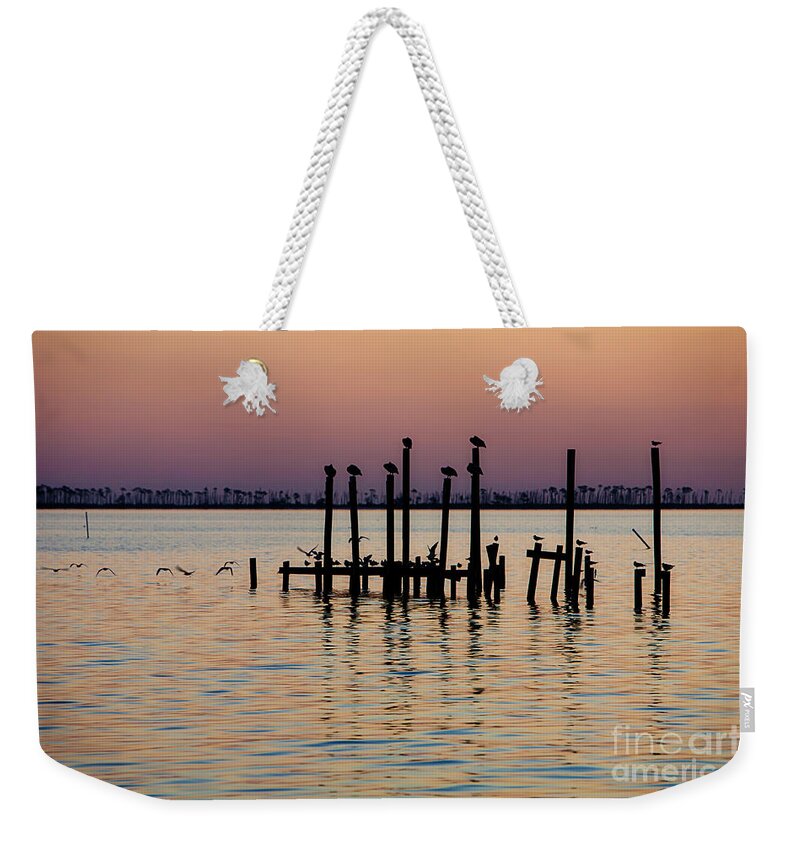 Biloxi Bay Weekender Tote Bag featuring the photograph Twilight Colors #1 by Joan McCool
