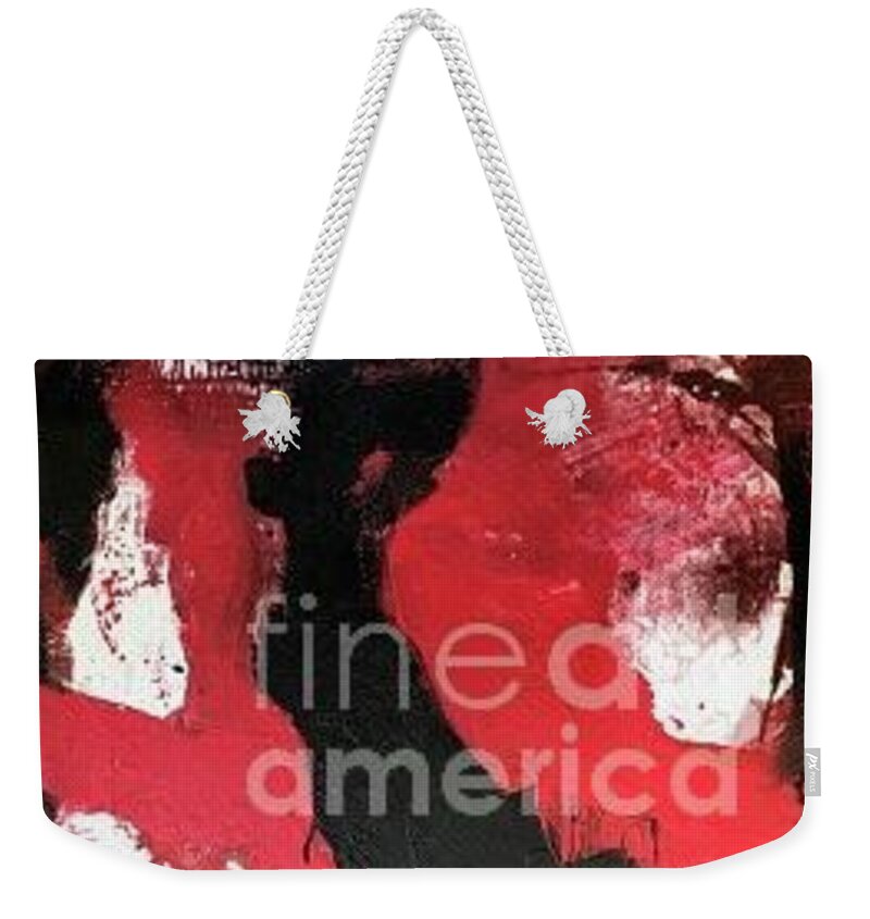 Passion Weekender Tote Bag featuring the painting Untitled #4 by Fereshteh Stoecklein