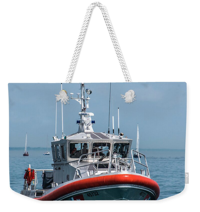 U.s. Coast Guard Weekender Tote Bag featuring the photograph U.S. Coast Guard #2 by Grace Grogan