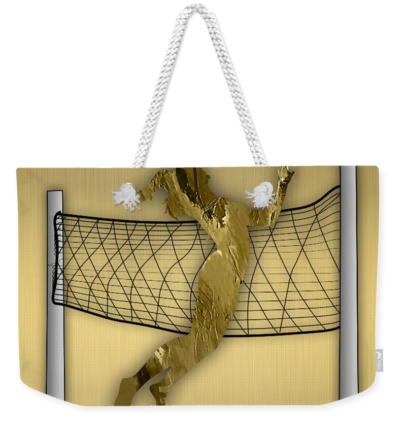 Vollyball Weekender Tote Bag featuring the mixed media Vollyball Collection #1 by Marvin Blaine