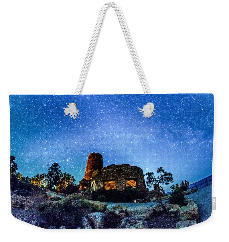Canyon Weekender Tote Bag featuring the photograph Watchtower Over the Grand Canyon  Arizona #2 by Alex Grichenko