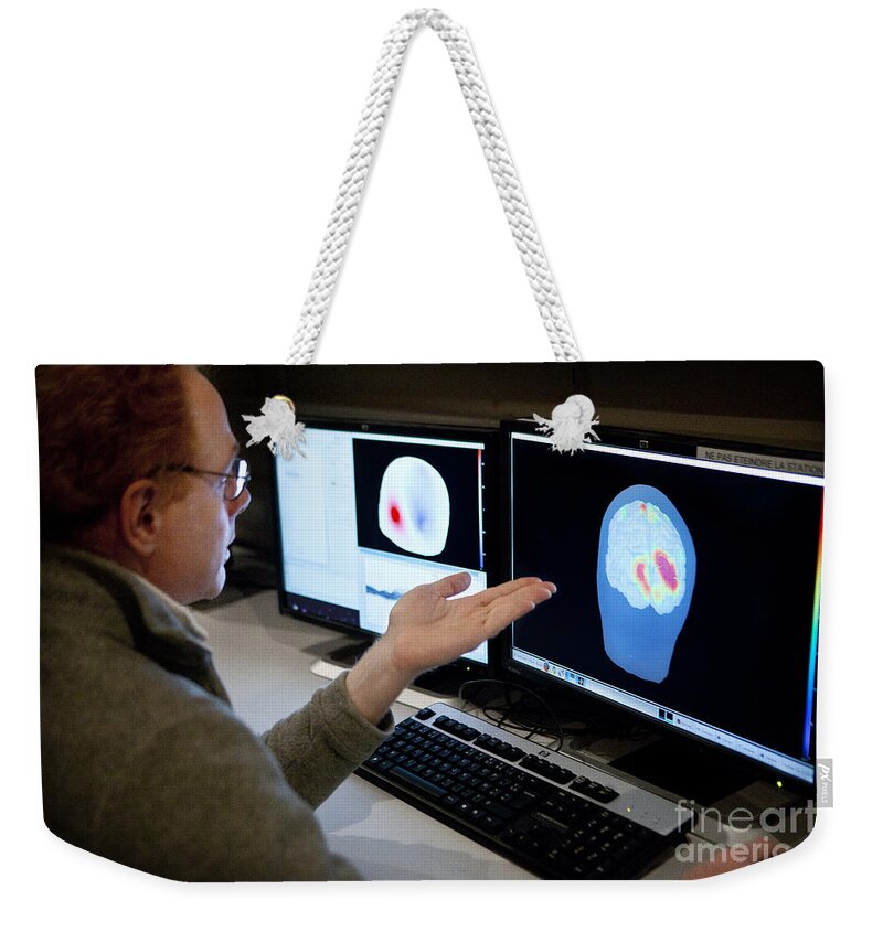 Examination Weekender Tote Bag featuring the photograph Magnetoencephalography #20 by Amlie Benoist