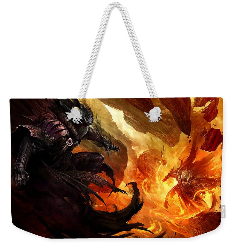 Warrior Weekender Tote Bag featuring the digital art Warrior #20 by Super Lovely