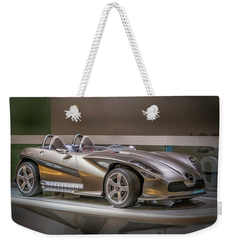 Europe Weekender Tote Bag featuring the photograph 2001 Mercedes-Benz Sports Car 7R2_DSC8217_05102017 by Greg Kluempers