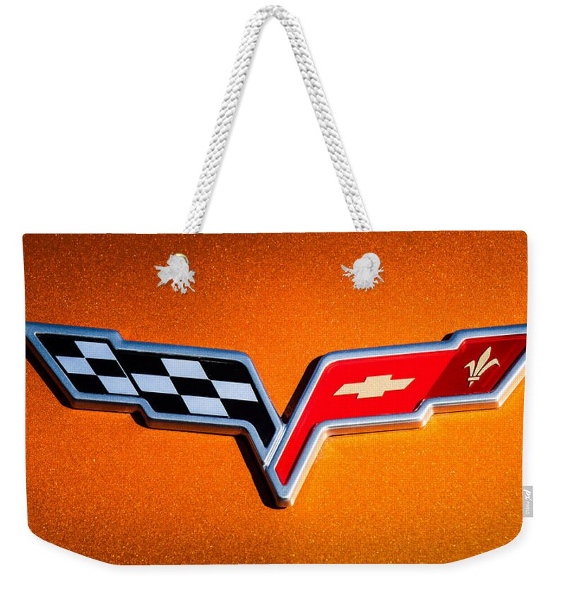 2007 Chevrolet Corvette Indy Pace Car Weekender Tote Bag featuring the photograph 2007 Chevrolet Corvette Indy Pace Car -0301c by Jill Reger