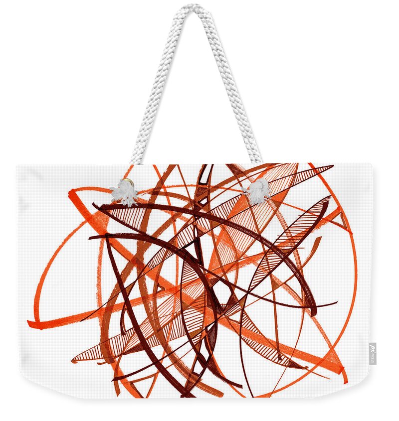 Abstract Art Weekender Tote Bag featuring the drawing 2010 Abstract Drawing Twenty by Lynne Taetzsch