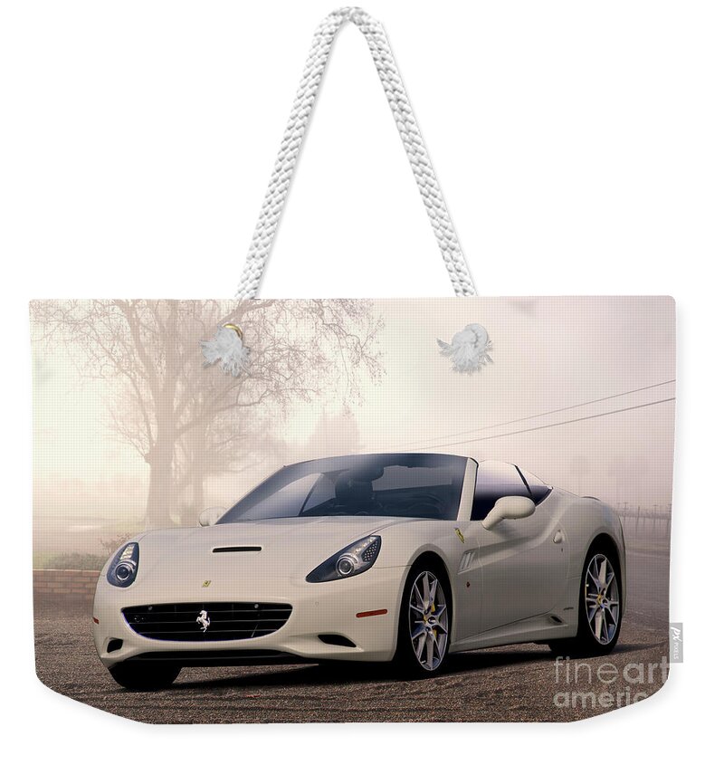  Weekender Tote Bag featuring the photograph 2014 Ferrari California I by Dave Koontz