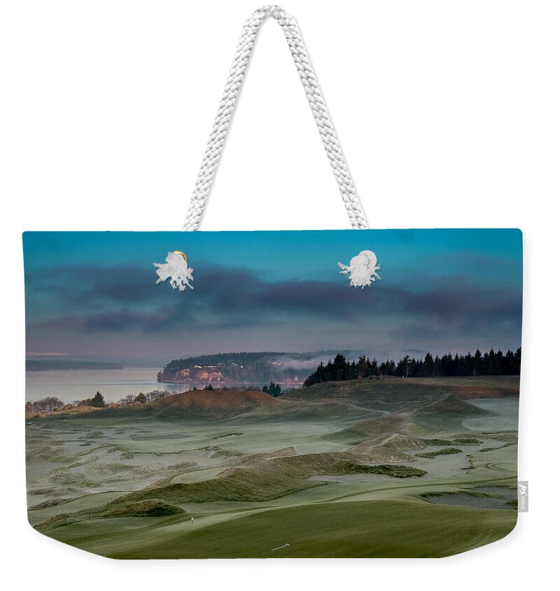 Golf Course Weekender Tote Bag featuring the photograph 2015 US Open - Chambers Bay VI by E Faithe Lester