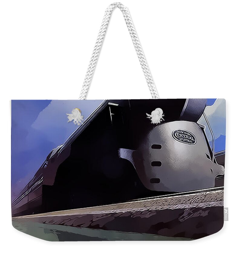 20th Century Limited Weekender Tote Bag featuring the digital art 20th Century Limited by Chuck Staley