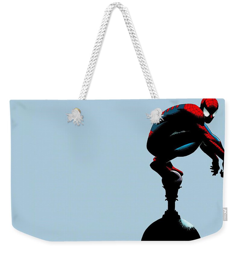 Spider-man Weekender Tote Bag featuring the digital art Spider-Man #21 by Super Lovely