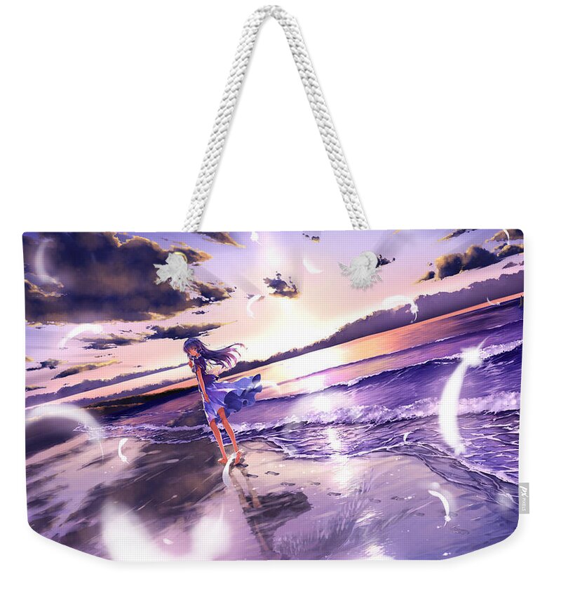 Vocaloid Weekender Tote Bag featuring the digital art Vocaloid #21 by Maye Loeser