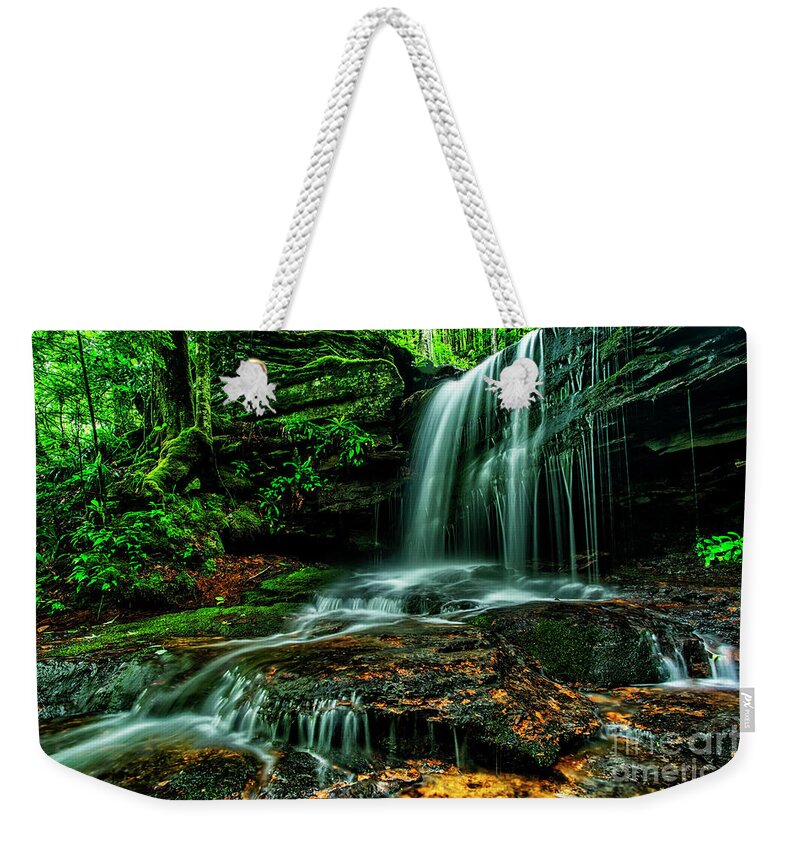 Usa Weekender Tote Bag featuring the photograph West Virginia Waterfall #13 by Thomas R Fletcher