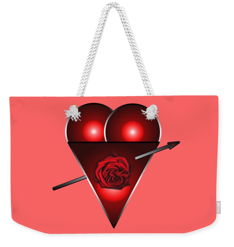 Arrow Weekender Tote Bag featuring the photograph 21st Century Love Heart by Tom Conway