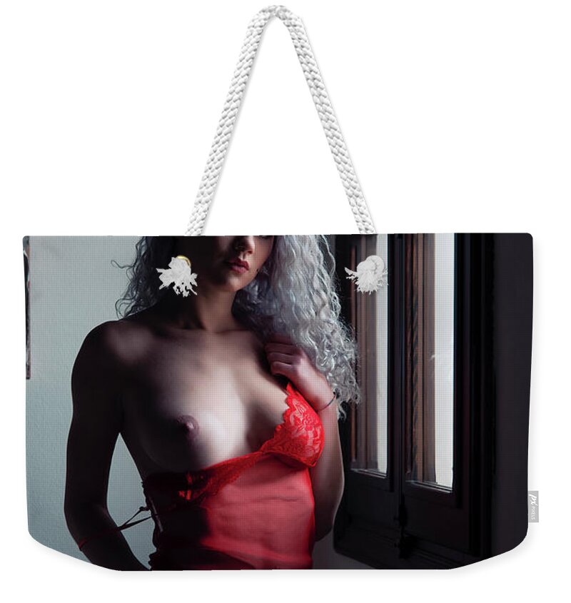 Adult Weekender Tote Bag featuring the photograph Tu m'as promis by Traven Milovich